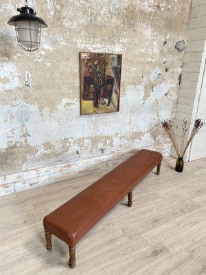 Leather Bistro Bench, 1930s-UX-1775297