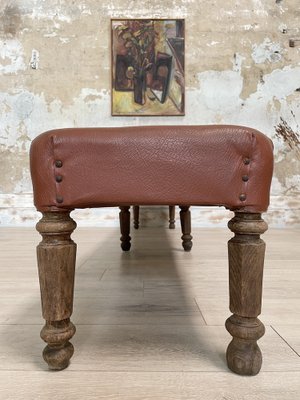 Leather Bistro Bench, 1930s-UX-1775297