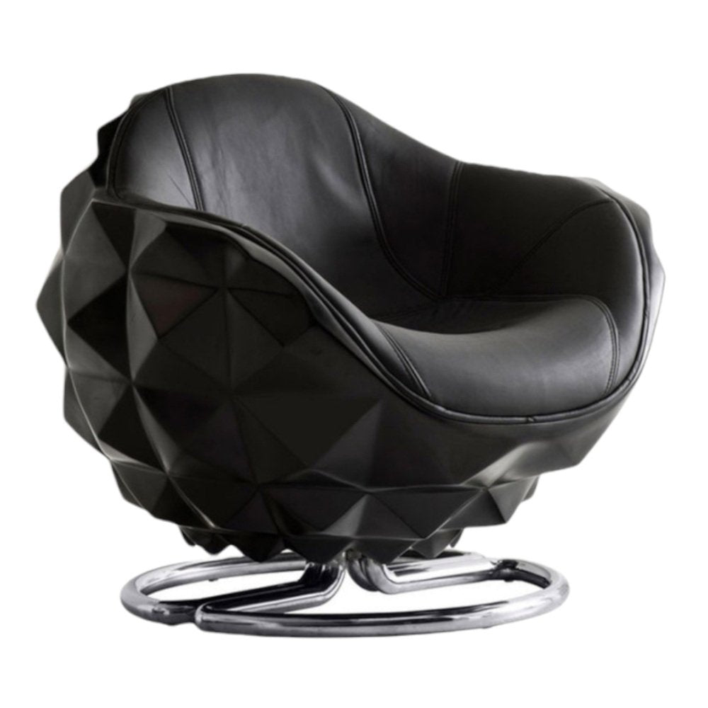 Leather & Black Lacquer Atom Chair by Andrew Martin