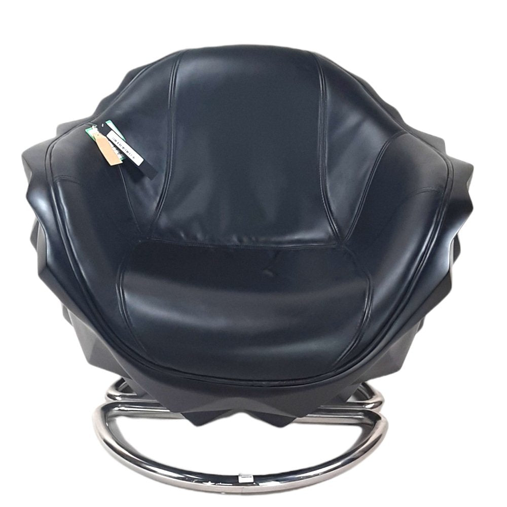 Leather & Black Lacquer Atom Chair by Andrew Martin