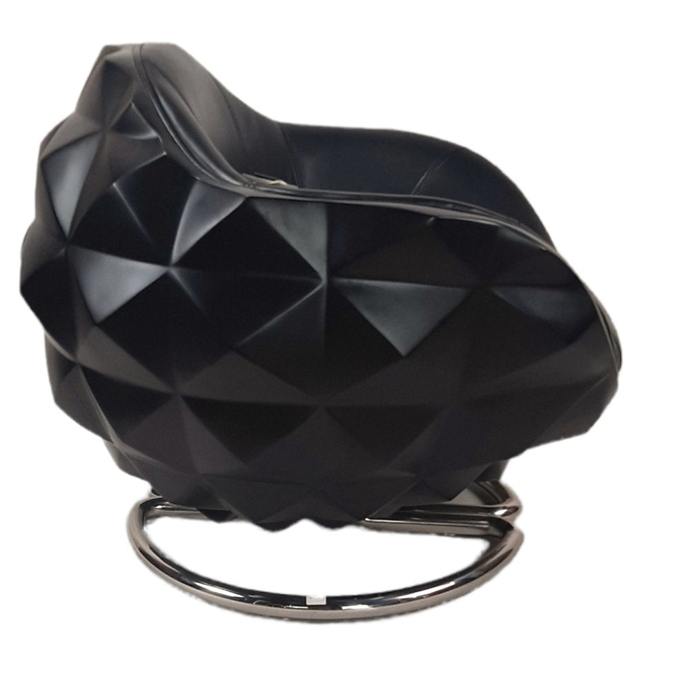 Leather & Black Lacquer Atom Chair by Andrew Martin