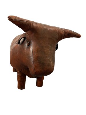 Leather Bull Stool from Dimitri Omersa, 1970s-XGS-1819261