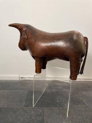 Leather Bull Stool from Dimitri Omersa, 1970s-XGS-1819261