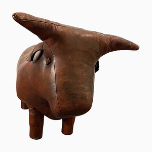 Leather Bull Stool from Dimitri Omersa, 1970s-XGS-1819261