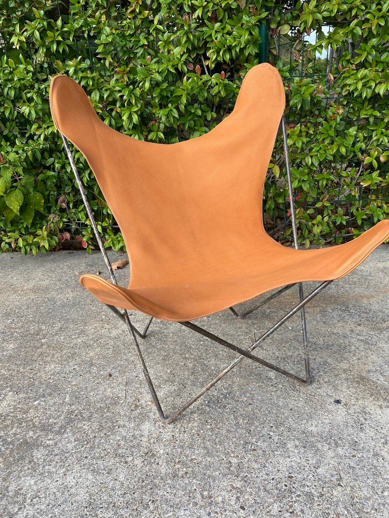 Leather Butterfly Chair for Airborne, 1950s