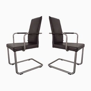 Leather Cantilever Dining Chairs by Karl Friedrich Förster for KFF, 1990s, Set of 6-RDW-700822