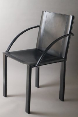 Leather Chair by Matteo Grassi for Carlo Bartoli, 1980s-ESB-1758196