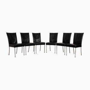 Leather Chairs Black from Bert Plantagie, Set of 6-RQW-2036311