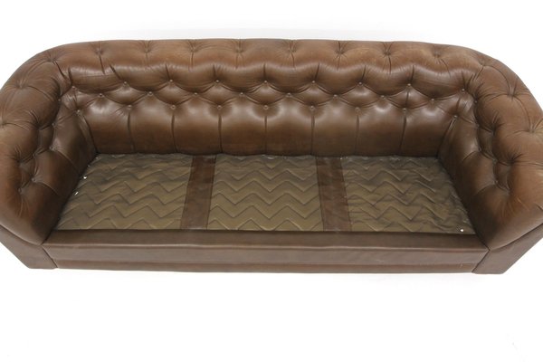 Leather Chesterfield Sofa, Sweden, 1970-GEK-1811885