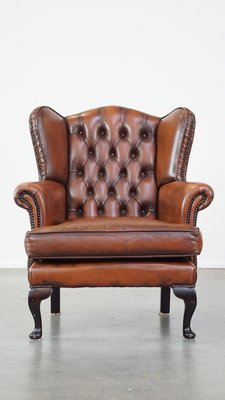 Leather Chesterfield Wingchair-HPP-2035258