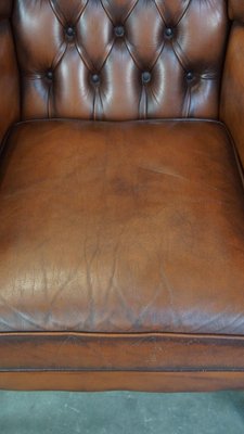 Leather Chesterfield Wingchair-HPP-2035258