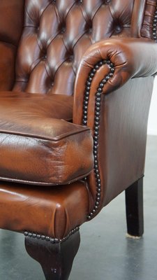 Leather Chesterfield Wingchair-HPP-2035258