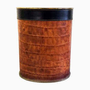 Leather-Clad Umbrella Stand or Wastepaper Bin, 1970s-HWV-1123112