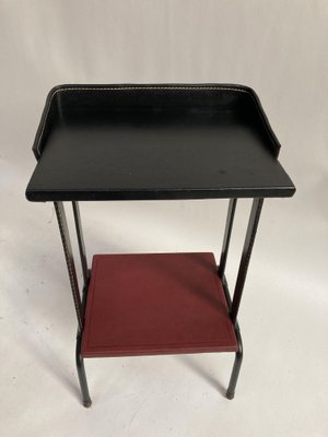 Leather-Covered Nightstand by Jacques Adnet-VRR-1077445