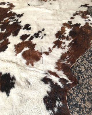 Leather Cowhide Rug, Italy, 1970s-BVG-996687