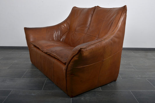 Leather Denver 2-Seat Bench by Gerard van den Berg for Montis, 1970s