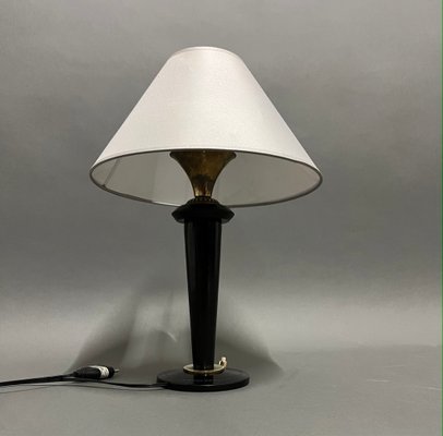 Leather Desk Lamp from Lancel, 1940s-EK-1779585