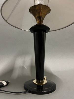 Leather Desk Lamp from Lancel, 1940s-EK-1779585