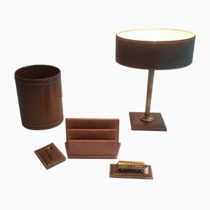 Leather Desktop Accessories, 1970s, Set of 5-BA-1365707