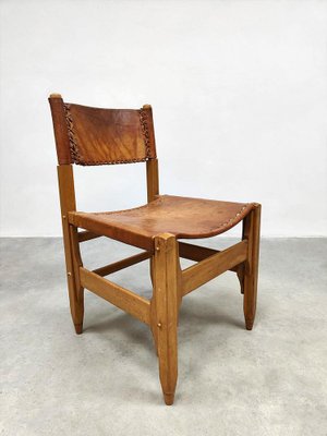 Leather Dining Chairs, 1960s, Set of 6-BW-1799764