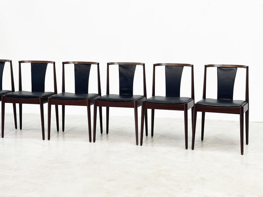 Leather Dining Chairs from Casala, 1980s, Set of 6