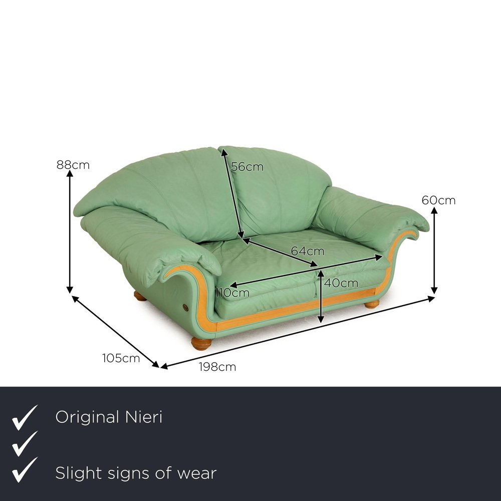 Leather Divani 2-Seater Sofa from Nieri