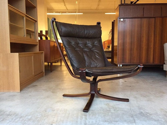 Leather Falcon Chair by Sigurd Ressel for Vatne Møbler, 1960s