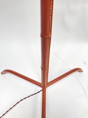 Leather Floor Lamp by Jacques Adnet, 1950s-VRR-1718618