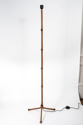 Leather Floor Lamp by Jacques Adnet, 1950s-VRR-570482