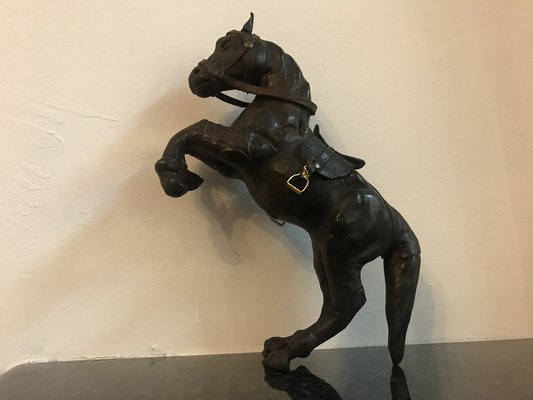 Leather Horse Figurine, 1950s-WQQ-1162417