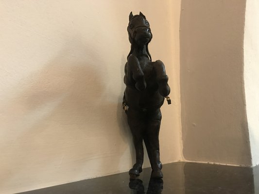 Leather Horse Figurine, 1950s-WQQ-1162417