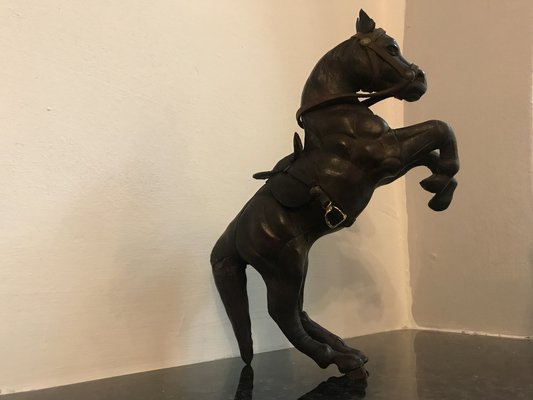 Leather Horse Figurine, 1950s-WQQ-1162417