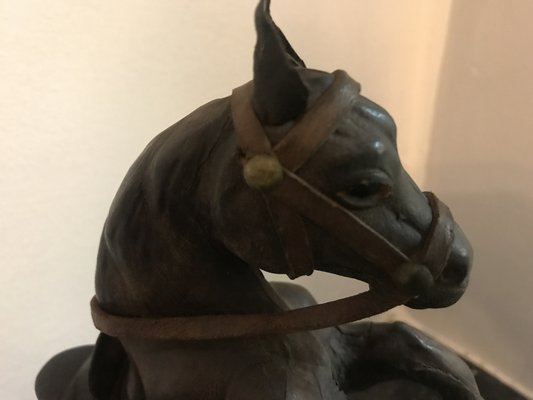 Leather Horse Figurine, 1950s-WQQ-1162417