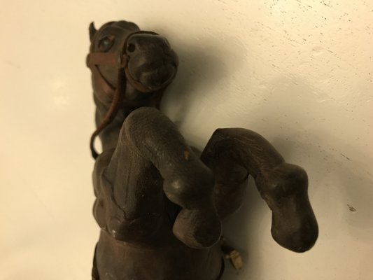 Leather Horse Figurine, 1950s-WQQ-1162417