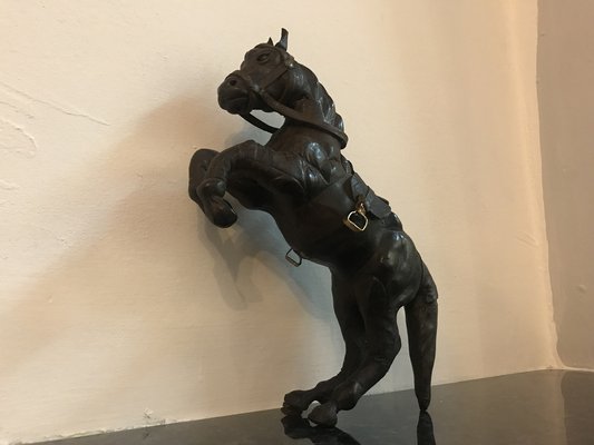 Leather Horse Figurine, 1950s-WQQ-1162417