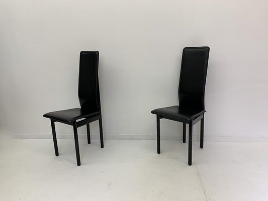 Leather Italian Pozzi Chairs, 1980s, Set of 8-BGP-1008131