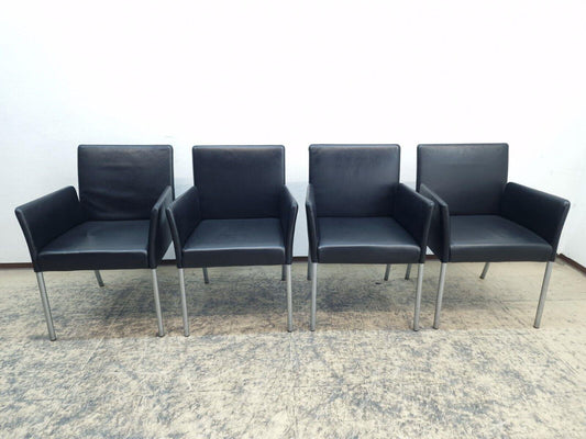 Leather Jason 1410 Armchairs from Walter Knoll, Set of 4