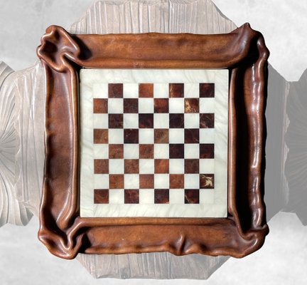 Leather Kangaroo Chess Board, Italy, 1980s-LTZ-2020300