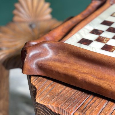 Leather Kangaroo Chess Board, Italy, 1980s-LTZ-2020300