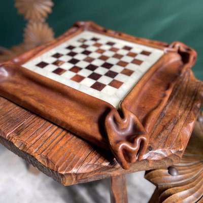 Leather Kangaroo Chess Board, Italy, 1980s-LTZ-2020300