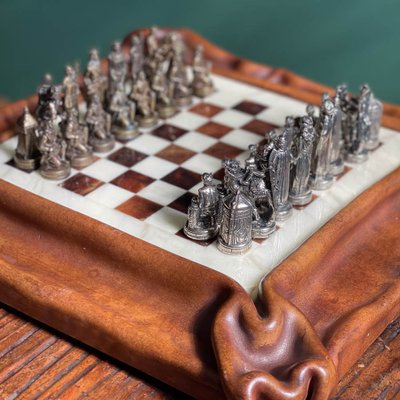 Leather Kangaroo Chess Board, Italy, 1980s-LTZ-2020300