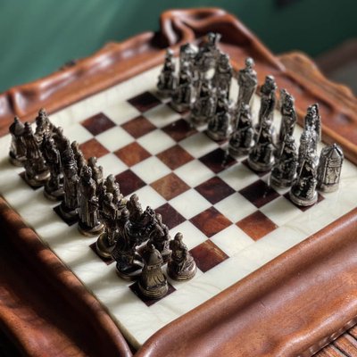 Leather Kangaroo Chess Board, Italy, 1980s-LTZ-2020300