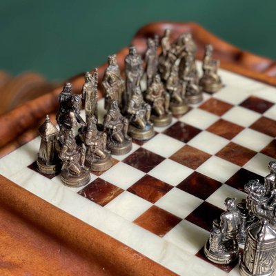 Leather Kangaroo Chess Board, Italy, 1980s-LTZ-2020300