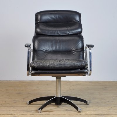 Leather Lounge Chair, 1970s-IW-868281