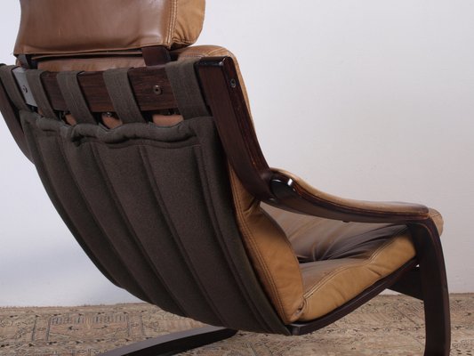 Leather Lounge Chair by Åke Fribytter for Nelo Möbel, 1970s-QNP-1844218