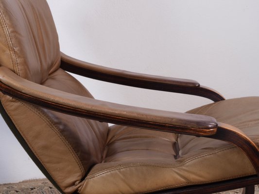 Leather Lounge Chair by Åke Fribytter for Nelo Möbel, 1970s-QNP-1844218