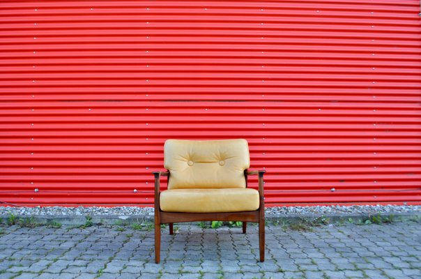 Leather Lounge Chair by Eugen Schmidt for Soloform, 1960s-UF-730618