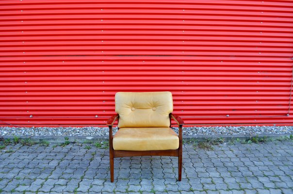 Leather Lounge Chair by Eugen Schmidt for Soloform, 1960s-UF-730618