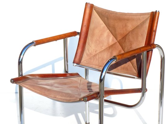 Leather Lounge Chairs by Hans Eichenberger for Strässle, 1960s, Set of 2-KGD-833382