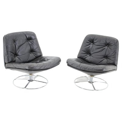 Leather Lounge Chairs from Peem, Finland, 1970s, Set of 2-TZ-1264746